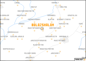 map of Balázshalom