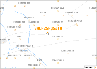 map of Balázspuszta