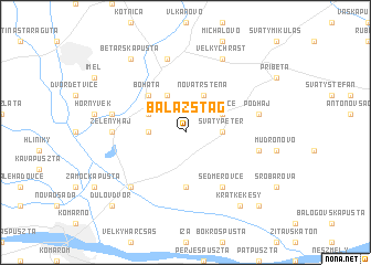 map of Balázstag