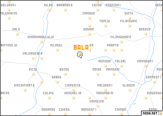 map of Băla