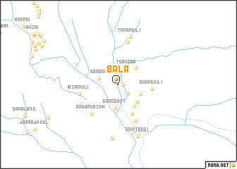 map of Bala