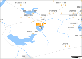 map of Bålby