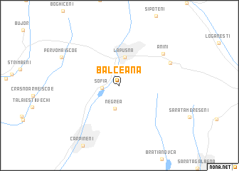 map of Bălceana