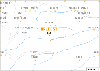 map of Bălceşti