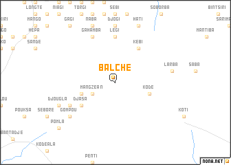 map of Balché