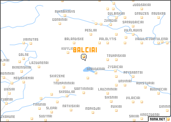 map of Balčiai