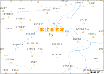 map of Balçıkhisar