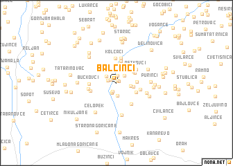 map of Balčinci