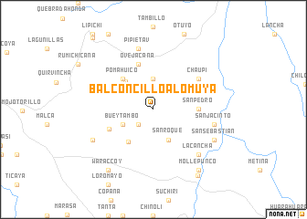 map of Balconcillo Alomuya