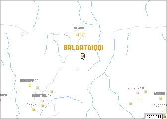 map of Baldat Diqqī