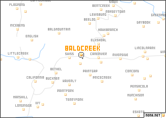 map of Bald Creek