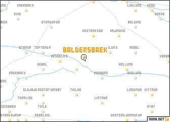 map of Baldersbæk