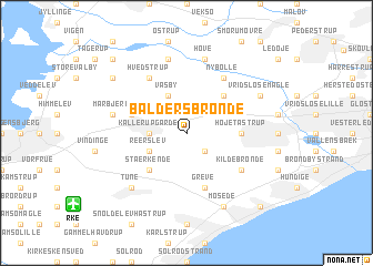 map of Baldersbrønde