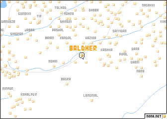 map of Bāldher