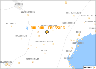 map of Bald Hill Crossing