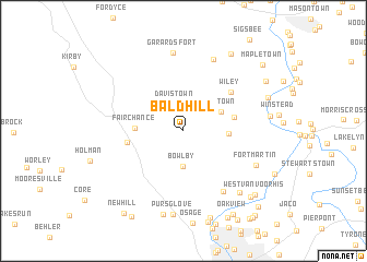 map of Bald Hill