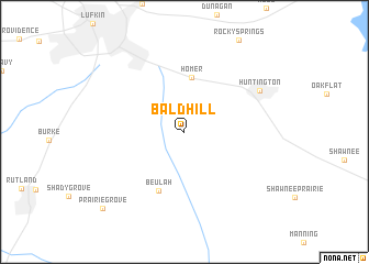 map of Bald Hill