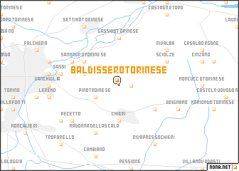 map of Baldissero Torinese