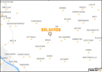 map of Bald Knob