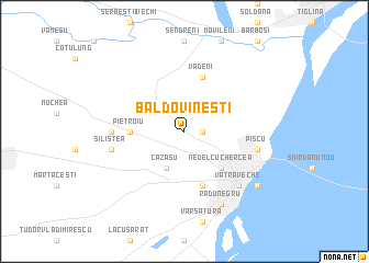 map of Baldovineşti
