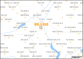 map of Bałdowo