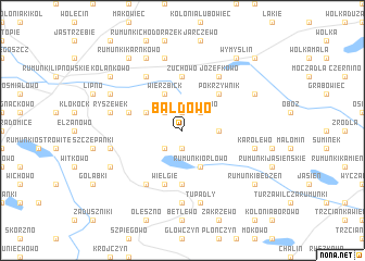 map of Bałdowo