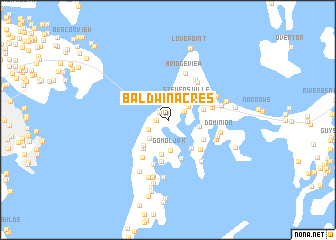 map of Baldwin Acres