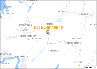 map of Baldwin Corner