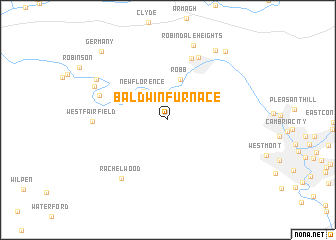 map of Baldwin Furnace