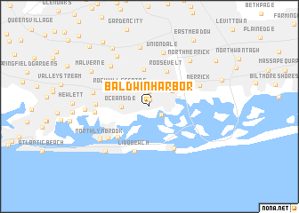 map of Baldwin Harbor