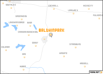 map of Baldwin Park