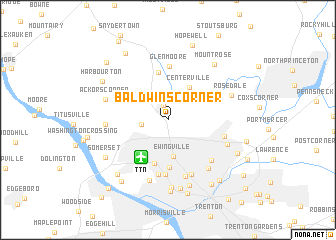 map of Baldwins Corner