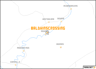 map of Baldwins Crossing