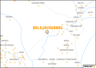 map of Bal-e Javādābād