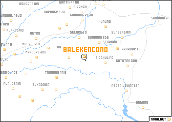 map of Balekencono