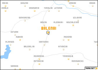 map of Balėnai