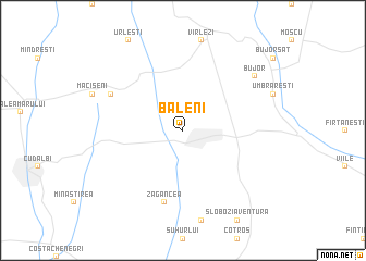 map of Băleni