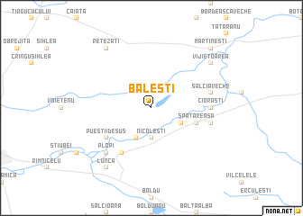 map of Băleşti