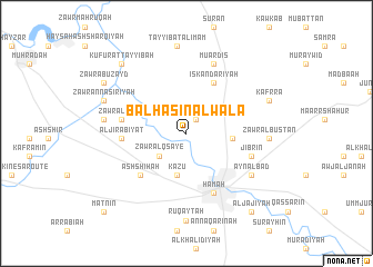 map of Balḩasīn al Walā