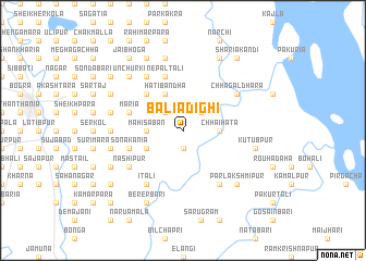 map of Bāliādīghi