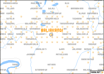 map of Baliākāndi