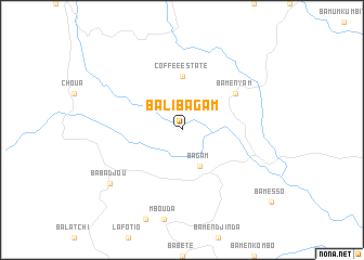 map of Bali-Bagam