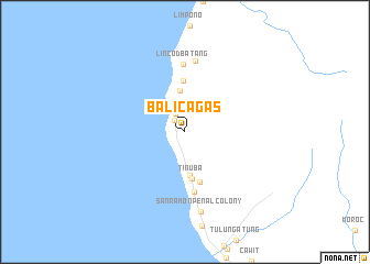 map of Balicagas