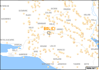 map of Balići