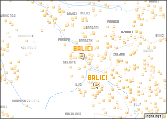 map of Balići