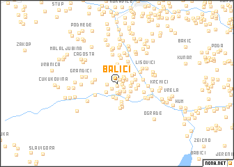 map of Balići