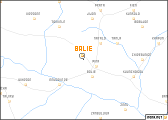 map of Balie