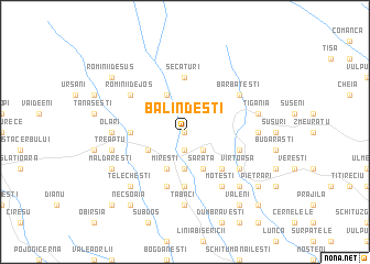 map of Bălindeşti