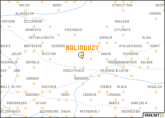 map of Balin Duży