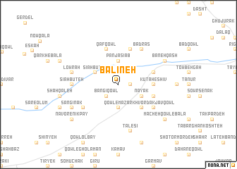 map of Bālīneh